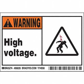 BRADY Label 3 1/2 inx5 in Polyester PK5, 20RZ73