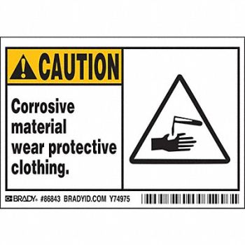 BRADY Label 3 1/2 in x 5 in Polyester PK5, 20RZ81