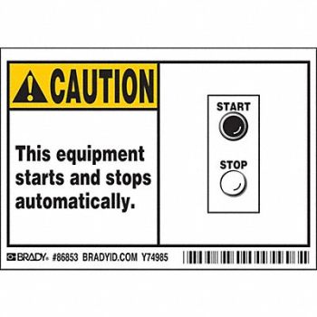 BRADY Label 3 1/2 inx5 in Polyester PK5, 20RZ84
