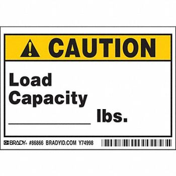 BRADY Label 3 1/2 inx5 in Polyester PK5, 20RZ91