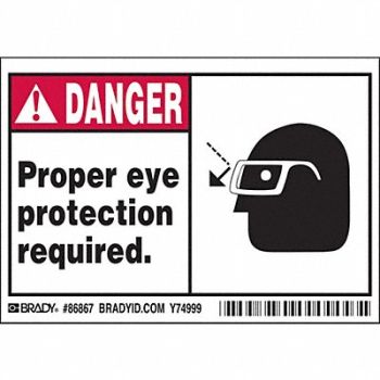 BRADY Label 3 1/2 inx5 in Polyester PK5, 20RZ92