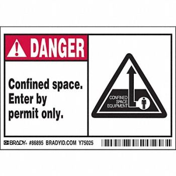 BRADY Label 3 1/2 inx5 in Polyester PK5, 20TA03