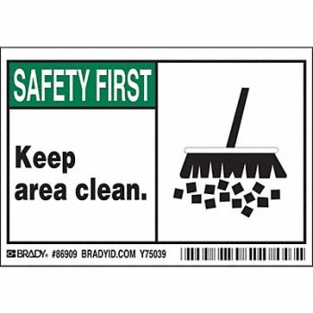 BRADY Label 3 1/2 in x 5 in Polyester PK5, 20TA07
