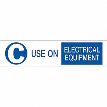 BRADY Vinyl Label 1 1/2 in x 6 in Vinyl, 20TA18