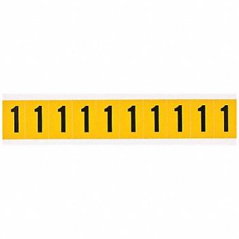 BRADY Number Label 1in.H Character Vinyl, 20TA68