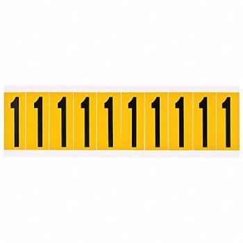 BRADY Number Label 1-15/16in.H Character Vinyl, 20TA70