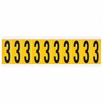 BRADY Number Label 1-15/16in.H Character Vinyl, 20TA72