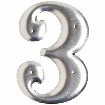 BRADY Aluminum Number 3in.H Character PK10, 20TA76