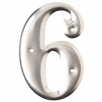 BRADY Aluminum Number 3in.H Character PK10, 20TA79