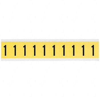 BRADY Number Label 1in.H Character Vinyl Cloth, 20TA83