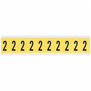 BRADY Number Label 1in.H Character Vinyl Cloth, 20TA84
