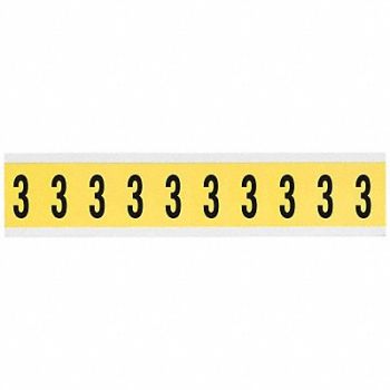 BRADY Number Label 1in.H Character Vinyl Cloth, 20TA85