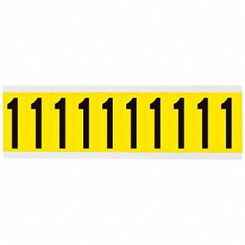 BRADY Number Label 1-15/16in.H Character Vinyl, 20TA88