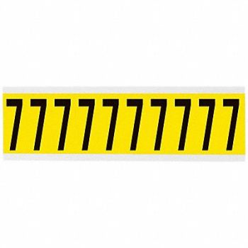 BRADY Number Label 1-15/16in.H Character Vinyl, 20TA91