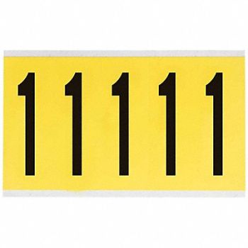 BRADY Number Label 3-7/8in.H Character Vinyl, 20TC06