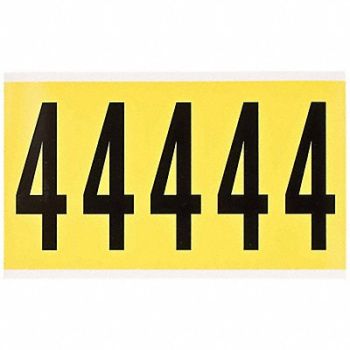 BRADY Number Label 3-7/8in.H Character Vinyl, 20TC08