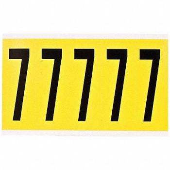 BRADY Number Label 3-7/8in.H Character Vinyl, 20TC09