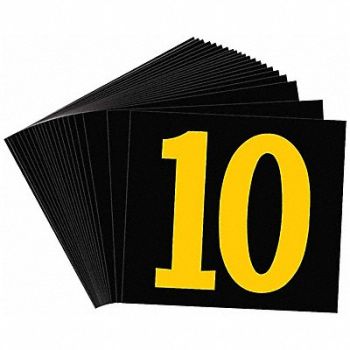 BRADY KVA Numbr Label 2-1/2in.H Character PK25, 20TC11