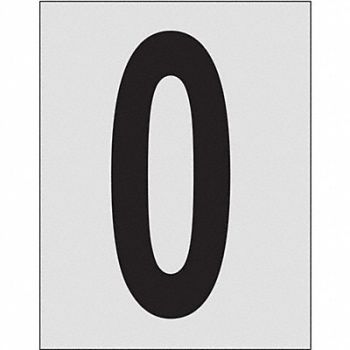 BRADY Number Label 1in.H Character PK25, 20TC72