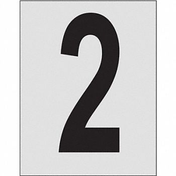 BRADY Number Label 1in.H Character PK25, 20TC74