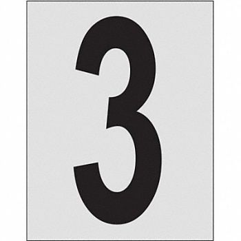 BRADY Number Label 1in.H Character PK25, 20TC75