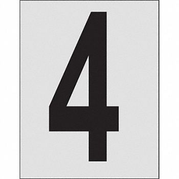 BRADY Number Label 1in.H Character PK25, 20TC76