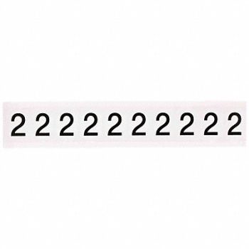 BRADY Number Label 1-1/2 H 1-1/6 W PK10, 20TD32