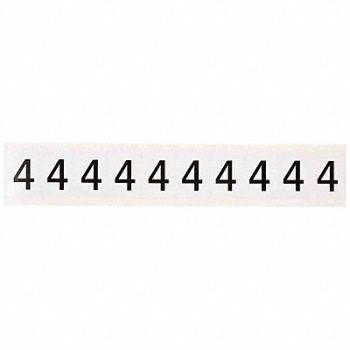 BRADY Number Label 1-1/2 H 1-1/6 W PK10, 20TD33