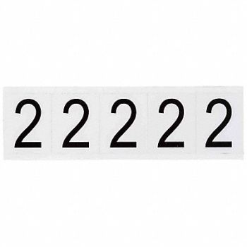 BRADY Number Label 2-1/4 H 1-13/16 W PK5, 20TD41