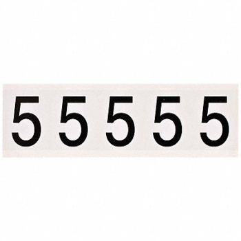 BRADY Number Label 2-1/4 H 1-13/16 W PK5, 20TD44