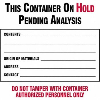 BRADY DOT Handling Label Waste 6 W PK100, 15Y479