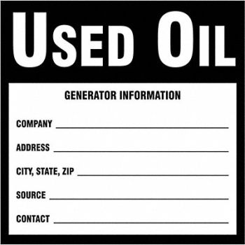 BRADY DOT Handling Label Waste 6 W PK100, 20TD78