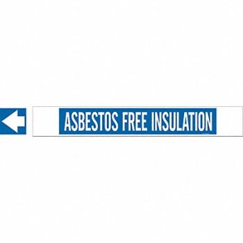 BRADY Pipe Mrkr Asbstos Free Insulation 24in W, 20TF01