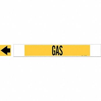 BRADY Pipe Marker Gas 4 in H 24 in W, 20TF10
