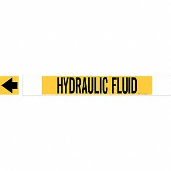 BRADY Pipe Marker Hydraulic Fluid 4in H 24in W, 20TF14