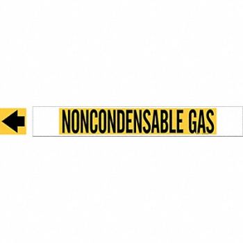 BRADY Pipe Mrkr Noncondnsable Gas 4in H 24in W, 20TF19