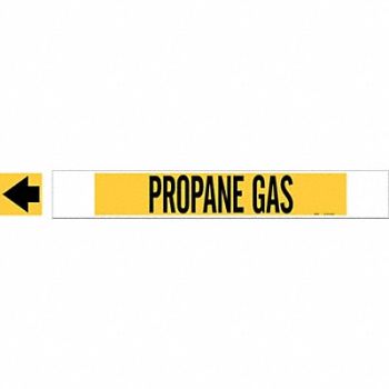 BRADY Pipe Marker Propane Gas 4 in H 24 in W, 20TF24