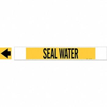 BRADY Pipe Marker Seal Water 4 in H 24 in W, 20TF26