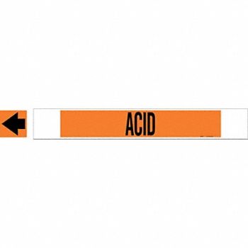 BRADY Pipe Marker Acid 4 in H 24 in W, 20TF33