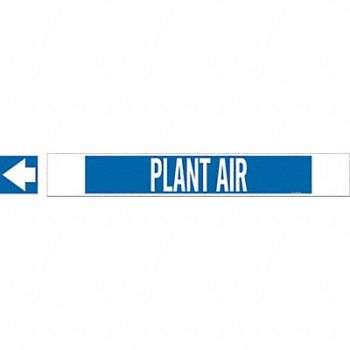 BRADY Pipe Marker Plant Air 4 in H 24 in W, 20TF81