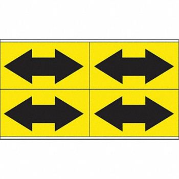 BRADY Pipe Marker 1 1/8in H 7in W, 20TG81