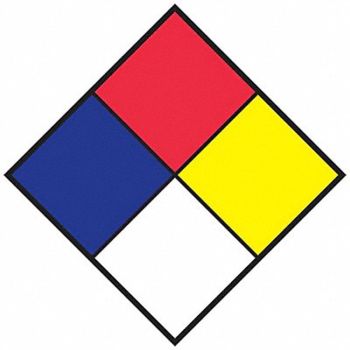 BRADY NFPA Placard 10inHx10inW Reflective PK10, 20TJ01