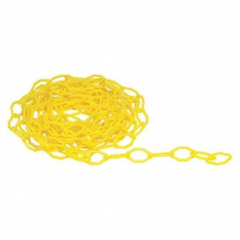 BRADY Plastic Chain 20 ft Yellow, 20TL18