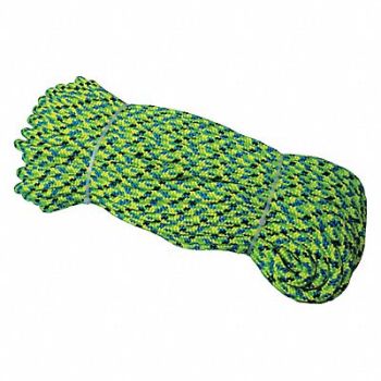 GRAINGER APPROVED Climbing Rope 7/16 in x 120 ft 24 Strand, 20TL55