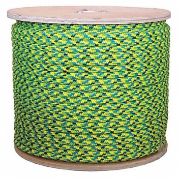GRAINGER APPROVED Climbing Rope 7/16 in x 600 ft 24 Strand, 20TL56