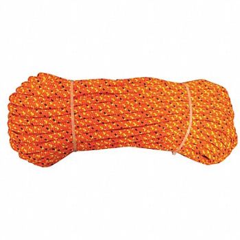 GRAINGER APPROVED Climbing Rope 7/16 in x 120 ft 24 Strand, 20TL57