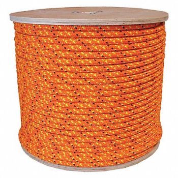 GRAINGER APPROVED Climbing Rope 7/16 in x 600 ft 24 Strand, 20TL58