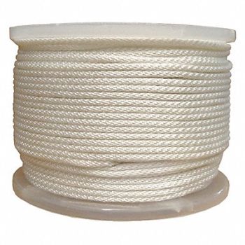 GRAINGER APPROVED Rope 3/16 in x 500 ft Solid Braided, 20TL67