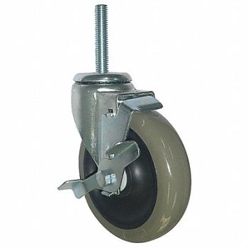 GRAINGER APPROVED NSF-Listed Sanitary Threaded Stem Caster, 20TM29