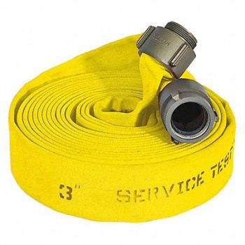 JAFLINE HD Fire Hose 50 ft Yellow Polyester, 53KA84